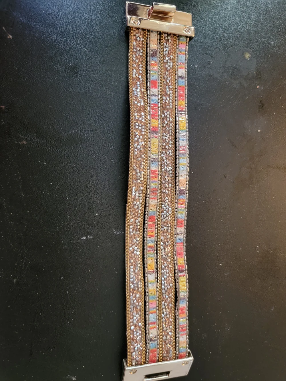 Torrid Multistrand Beaded Wrap Bracelet - Gold with Multicolor Accents